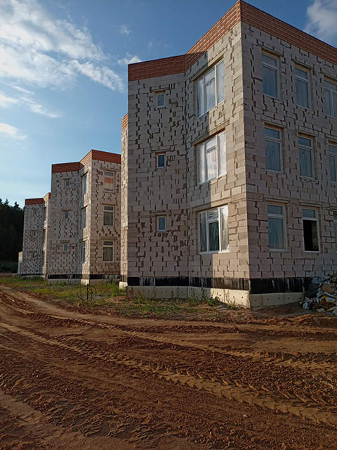 г. Логойск, штукатурка детского сада