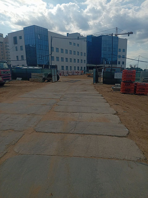 г. Смолевичи, штукатурка поликлиники